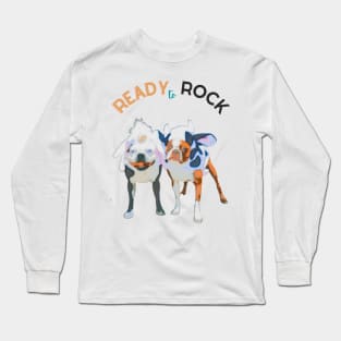 ready to rock two dogs ready for Halloween halloween costume Long Sleeve T-Shirt